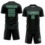 Kelly Black Jersey Sports Uniform Custom Sublimation Geometric Soccer Green-White Shape