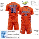Uniform Royal-White Soccer Lightning Sports Sublimation Orange Custom Jersey Uniform Royal-White Soccer Lightning Sports Sublimation Orange Custom Jersey