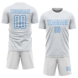 Soccer Jersey Shape Sublimation White Custom Sports Blue Geometric Uniform Powder
