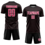 Soccer Neon Sublimation Shape Black Geometric Jersey Sports Custom Uniform Pink-White Soccer Neon Sublimation Shape Black Geometric Jersey Sports Custom Uniform Pink-White