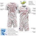 Lightning Crimson Jersey Sports Soccer White Uniform Sublimation Custom Lightning Crimson Jersey Sports Soccer White Uniform Sublimation Custom